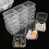 Plastic Transparent Storage Box DIY Earrings Storage Case  Jewelry Storage Accessories