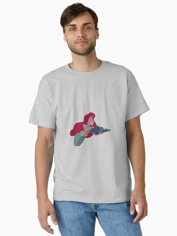 The Little Mermaid Mermaid with her Book Classic T-Shirt