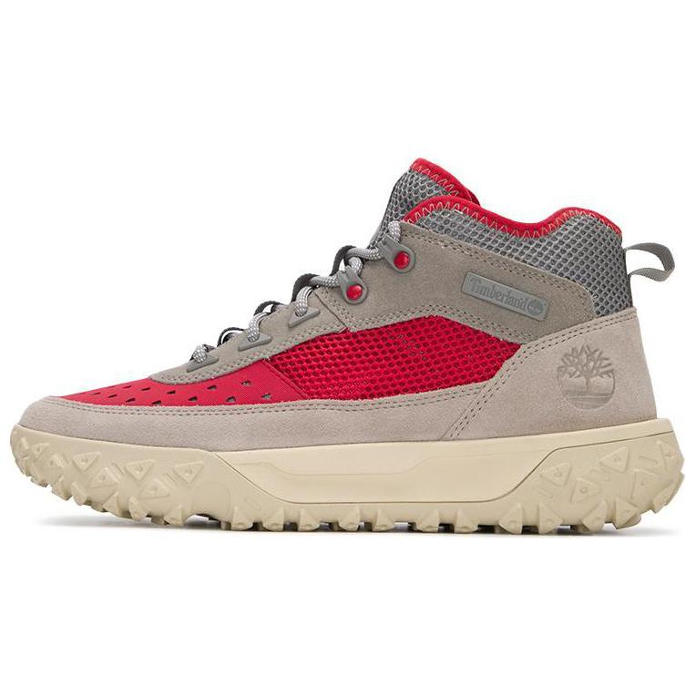 Timberland Greenstride Motion 6 Mid Удобные Универсальные Амортизирующие Легкие Походные Ботинки Мужские Походные Ботинки Серые Красные A6CW1EO3