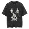 Whitebeard Pirates One Piece Anime Printed Tshirt Mens and Womens Washed Tshirt High Quality Vintage Cotton Tshirt