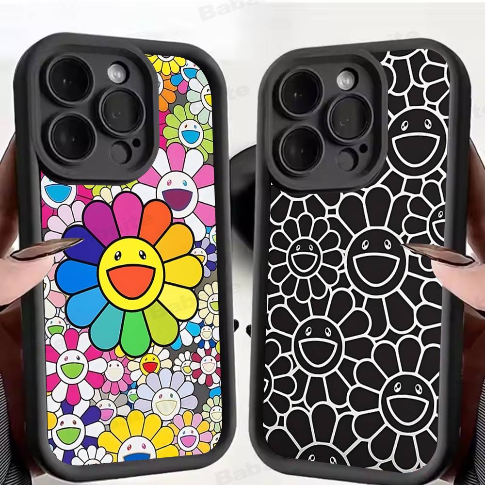 Чехол для телефона T-Takashi M-Murakami Для IPhone 17 16 15 14 13 12 11 Pro Max Защита от падений Мягкий чехол