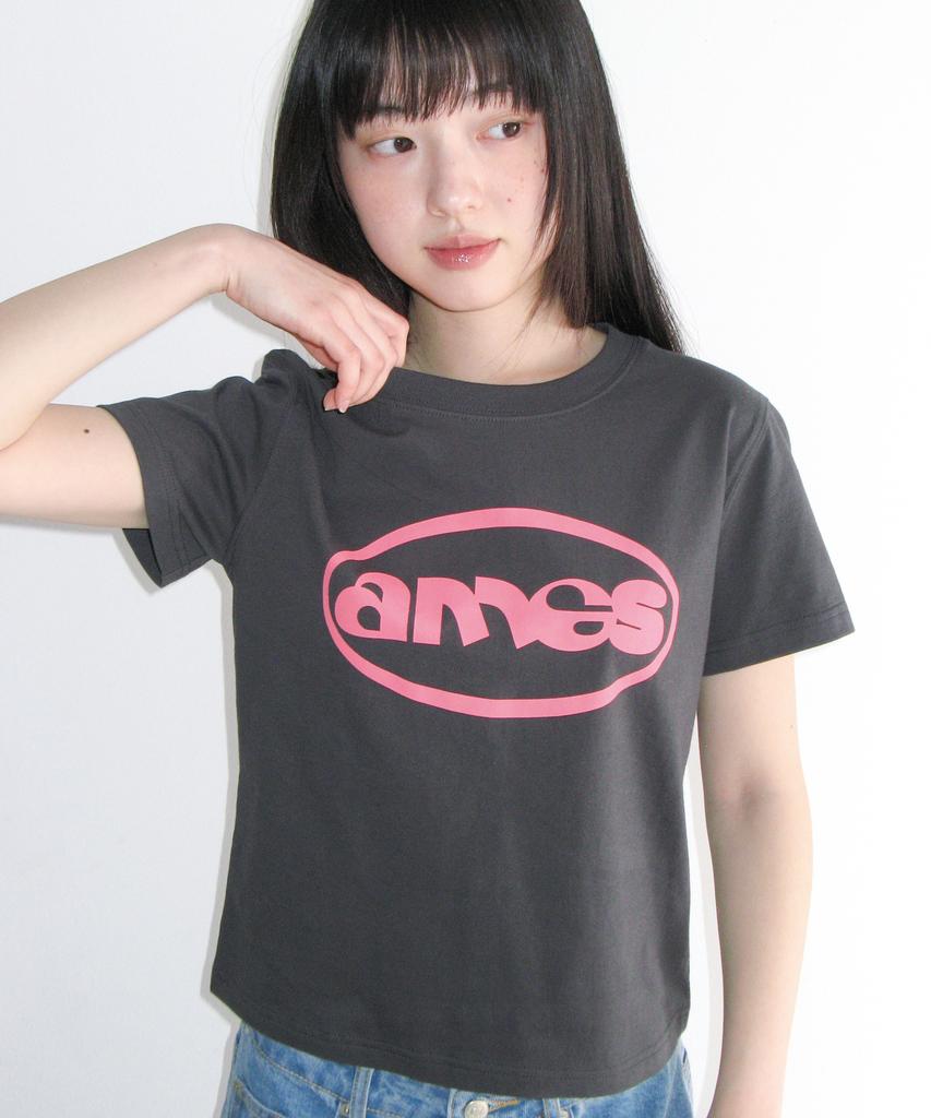 AMES-WORLDWIDE Ames Circle Logo Symbol Tee Charcoal