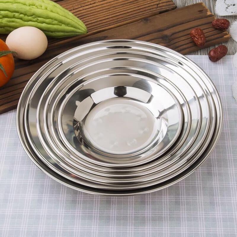 Supercloud 304 Stainless Steel Round Serving Plates