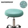 Waterproof Round Stool Chair Cover Jacquard Elastic Lifting Footstool Cover 360 Degree All Inclusive Bar Seat Cushion Cover 1pc