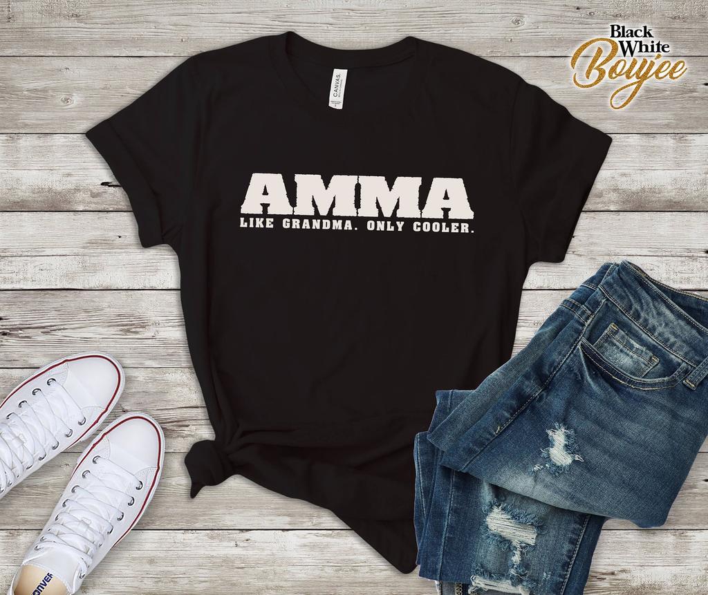 Women Amma T-shirt Abuela Like Grandma Only Cooler GrandmotherTee for Grandparents Day Cute Gift for Mexican Spanish Grandma