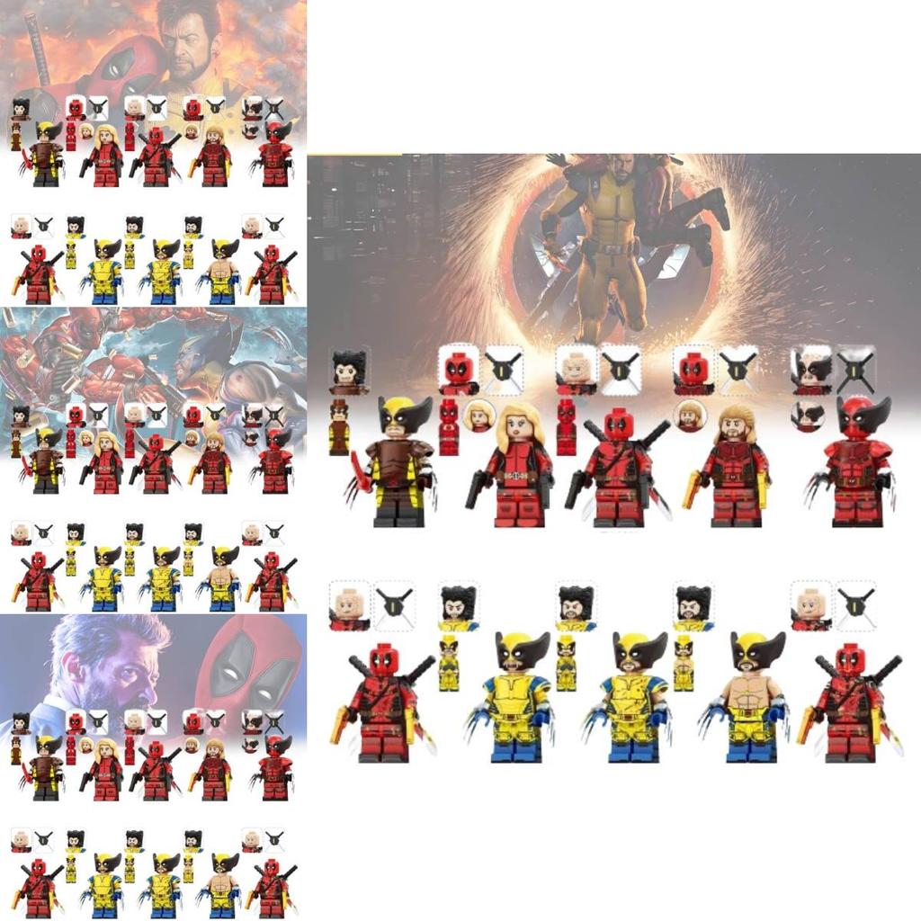 Heroes Series Wolverine And Deadpool Building Block Action Figures Set