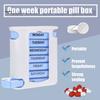 Коробка для хранения лекарств с несколькими отделениями, не содержит BPA, водонепроницаемая, влагостойкая, еженедельный органайзер для таблеток