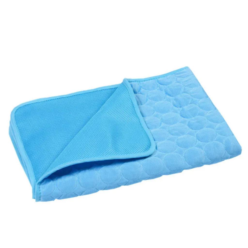 Охлаждающий коврик для домашних животных, кошачий коврик для сна Cool Ice Silk влагостойкий матрас, подушка, летняя холодная кровать для маленьких животных, 5 размеров