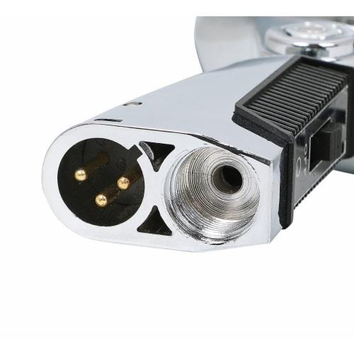 333 Products Skull-Shaped Dynamic Microphone, Silver, with Storage Bag and 5m Canon (XLR) Cable