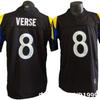 Mens American Football Jersey Rams 8 Black Embroidered Third Gen 2025 Style Rugby Sport Uniform