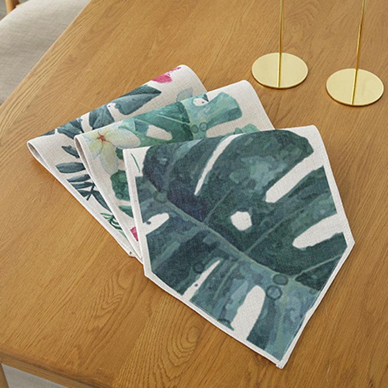 Гостиная в скандинавском стиле, чехол для телевизора, полотенце, небольшой свежий печатный узор, дорожка для стола, новая льняная дорожка для украшения дома