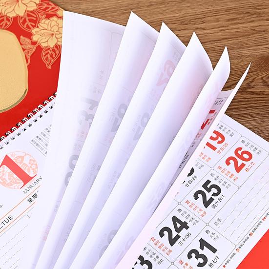 Календарь на китайский Новый год 2026 год Лошади Настенный календарь 30" x 16" Лунный месячный календарь для школы, дома, офиса, ресторана