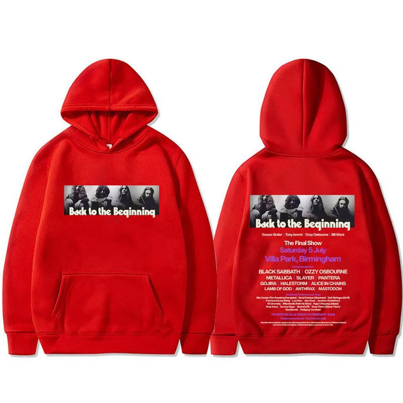 Хэви-метал рок-группа Black Sabbath и Оззи Осборн Back To The Beginning Винтажная толстовка Мужская Женская Классическая Повседневная Толстовка