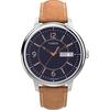 Timex Men's Chicago Day Date 45mm Watch, Brown/Blue, One Size, Classic