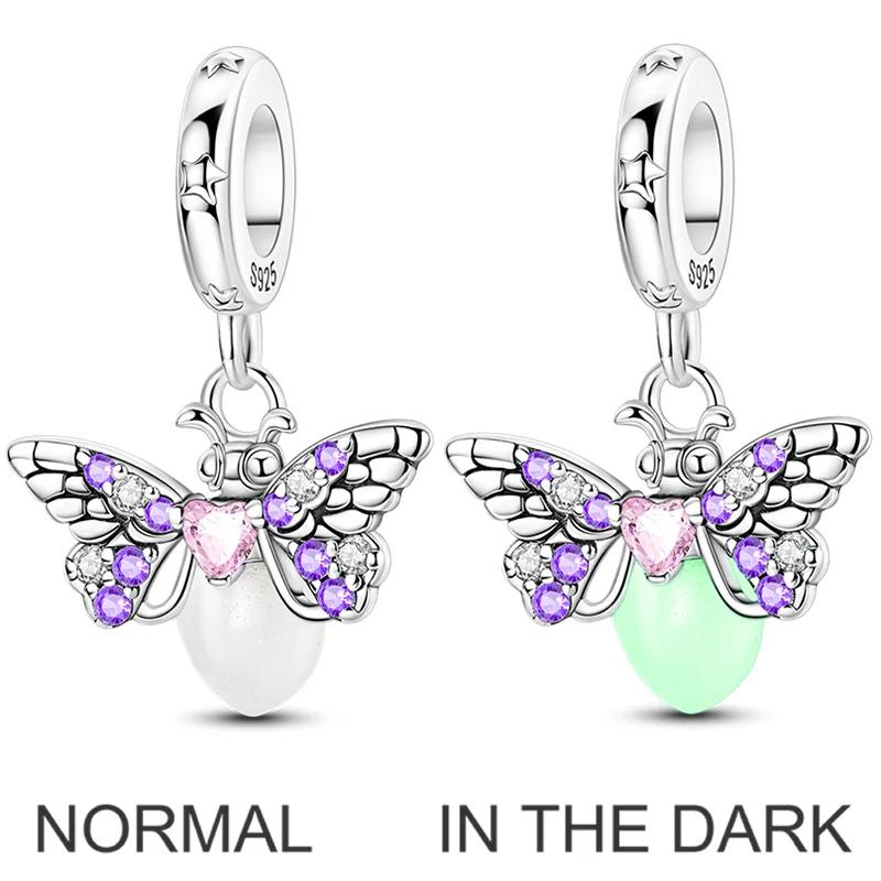 Lucky Clover Charms Bead Original Copper Inlaid Pink Zirconium Cute Pets Pendants Fit Bracelet Jewelry Lover Gift