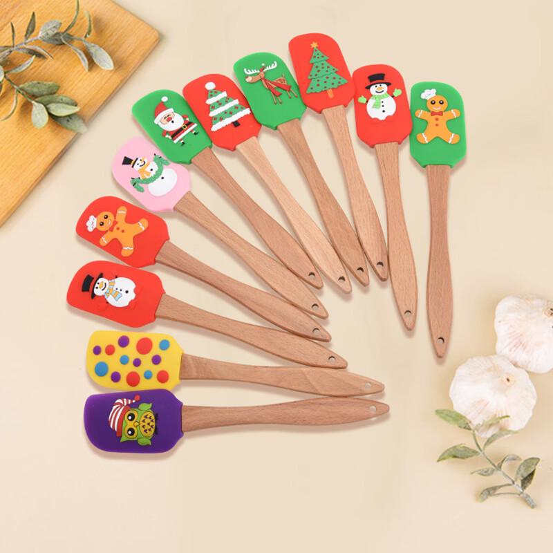 Wu Tuo Christmas Silicone Spatula Set, 2-Pack