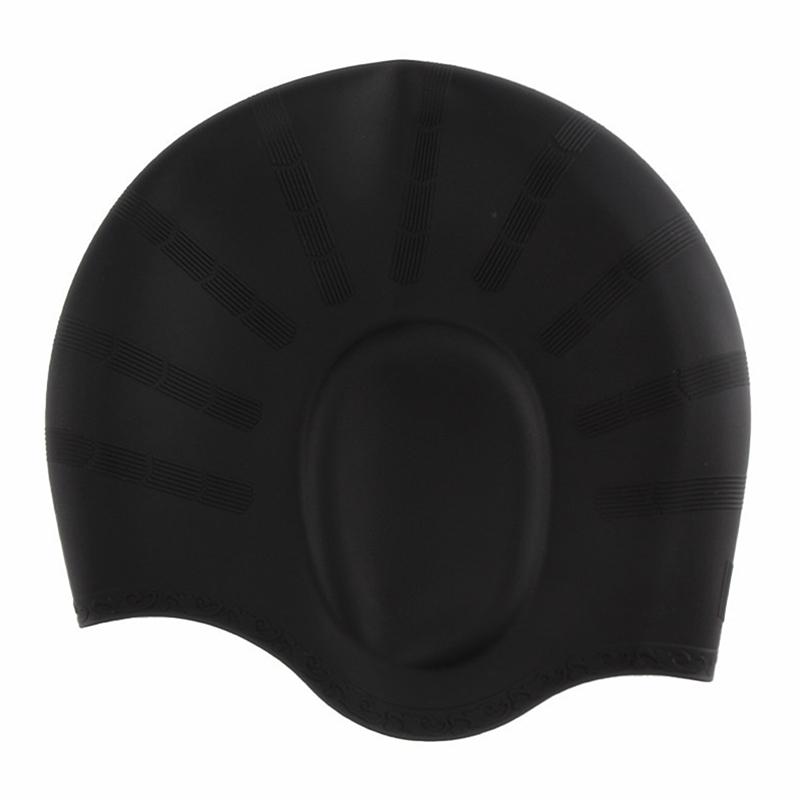 Высокоэластичные шапочки для плавания для взрослых, мужские и женские водонепроницаемые шапочки для бассейна, защита ушей, длинные волосы, большая силиконовая шапка для дайвинга
