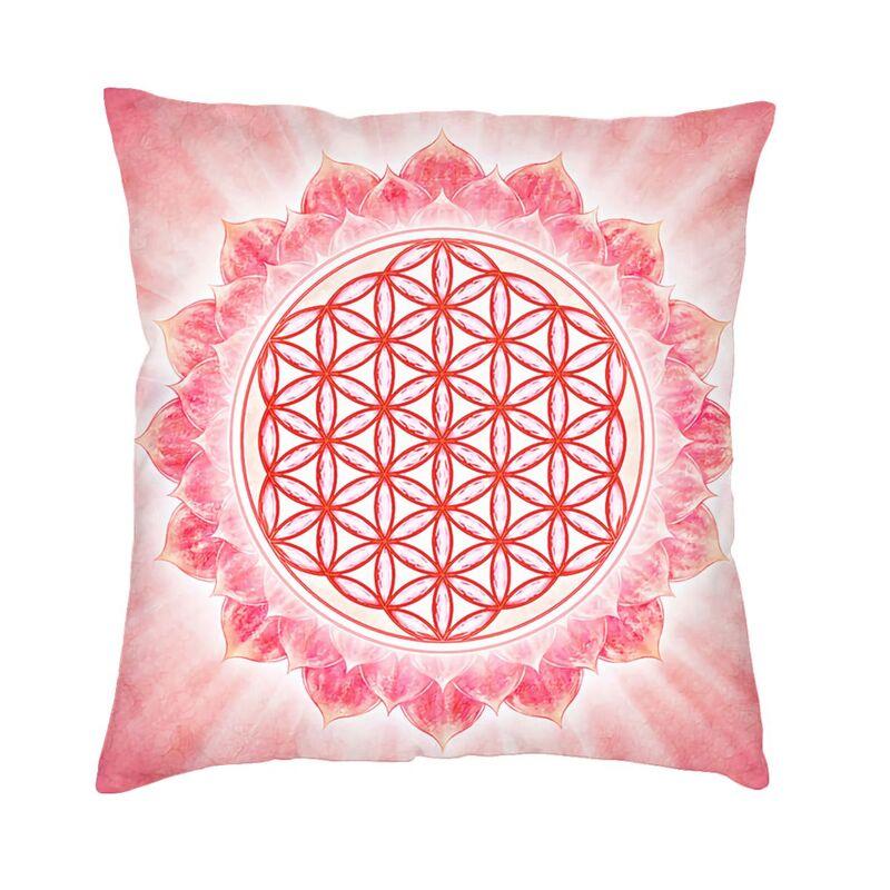Sacred Geometry Flower Of Life Throw Pillow Case 45*45cm for Living Room Sofa Geometric Mandala Cushion Cover Velvet Pillowcase