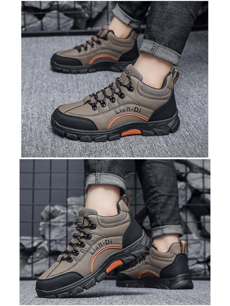 Весна 2025 г. Мужская повседневная обувь для работы на открытом воздухе и походов — большие размеры, универсальные туфли Daddy в британском стиле