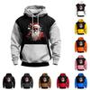 Men's Christmas Print Color Block Hooded Casual Sports Comfort Sweatshirt
