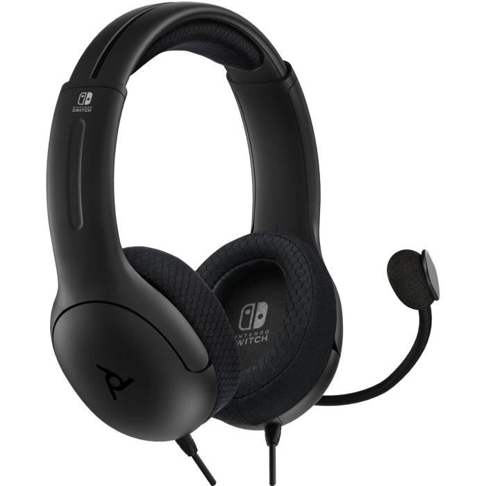 Casque-Micro PDP LVL40 Switch Noir - Conception légère et bandeau confortable