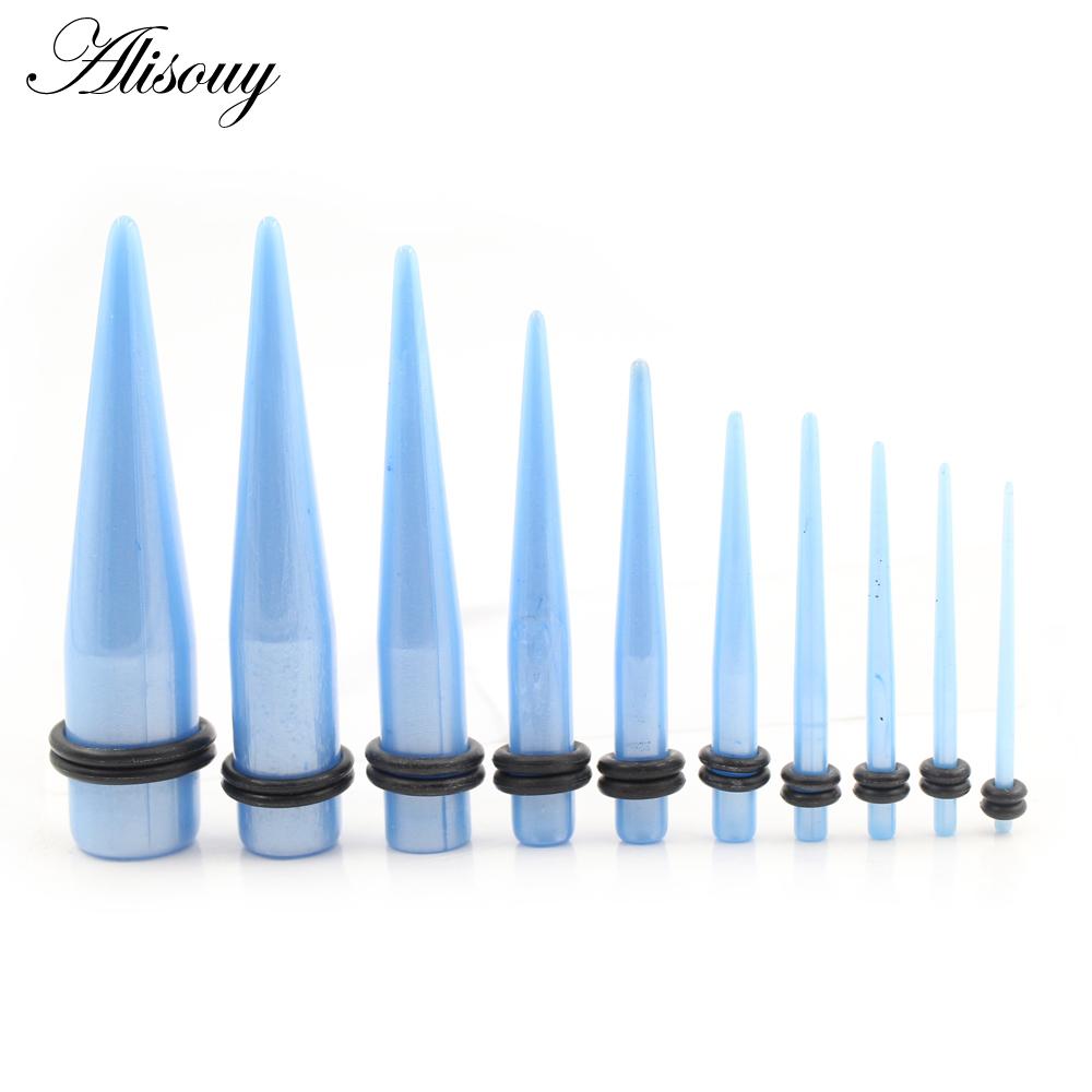 Alisouy 2 шт. жемчужный цвет акриловый конус ушной конус туннельный заглушка расширитель плоти растяжитель серьги калибры пирсинг украшения для тела