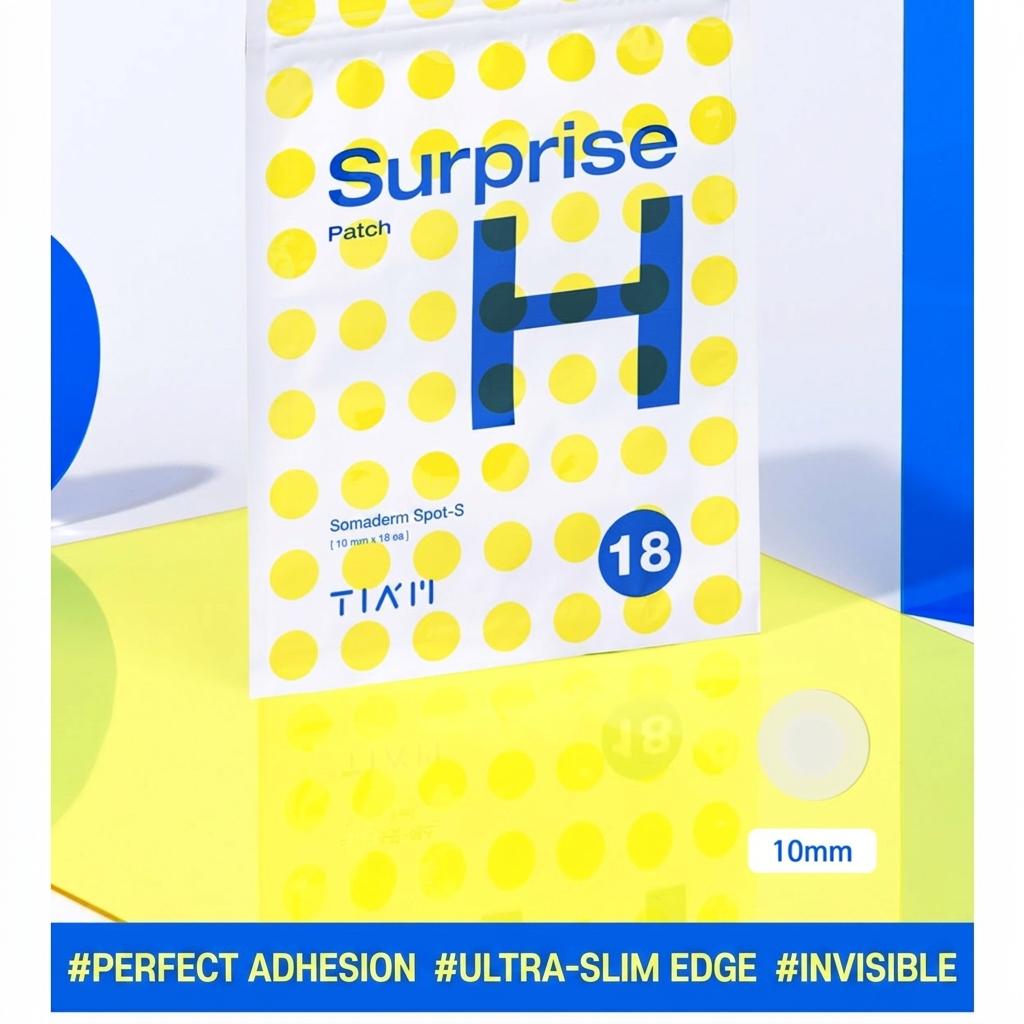 [TIA'M] Official Surprise H Patch 72 Sheets (4-Pack Bundle) - [K-BEAUTY] Invisible Hydrocolloid Acne Patches & Blemish Care