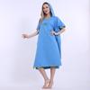 Hooded Microfiber Beach Poncho: Portable Wearable Towel Robe