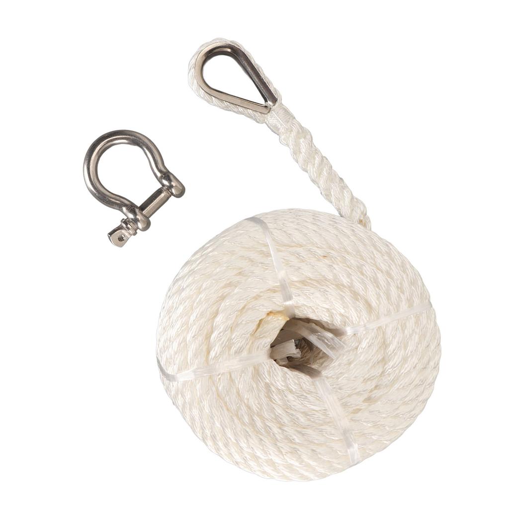 75FT Double Braid Nylon Boat Dock Lines 1565 Lbs Breaking Force Mooring Rope for Berthing Towing Hoisting