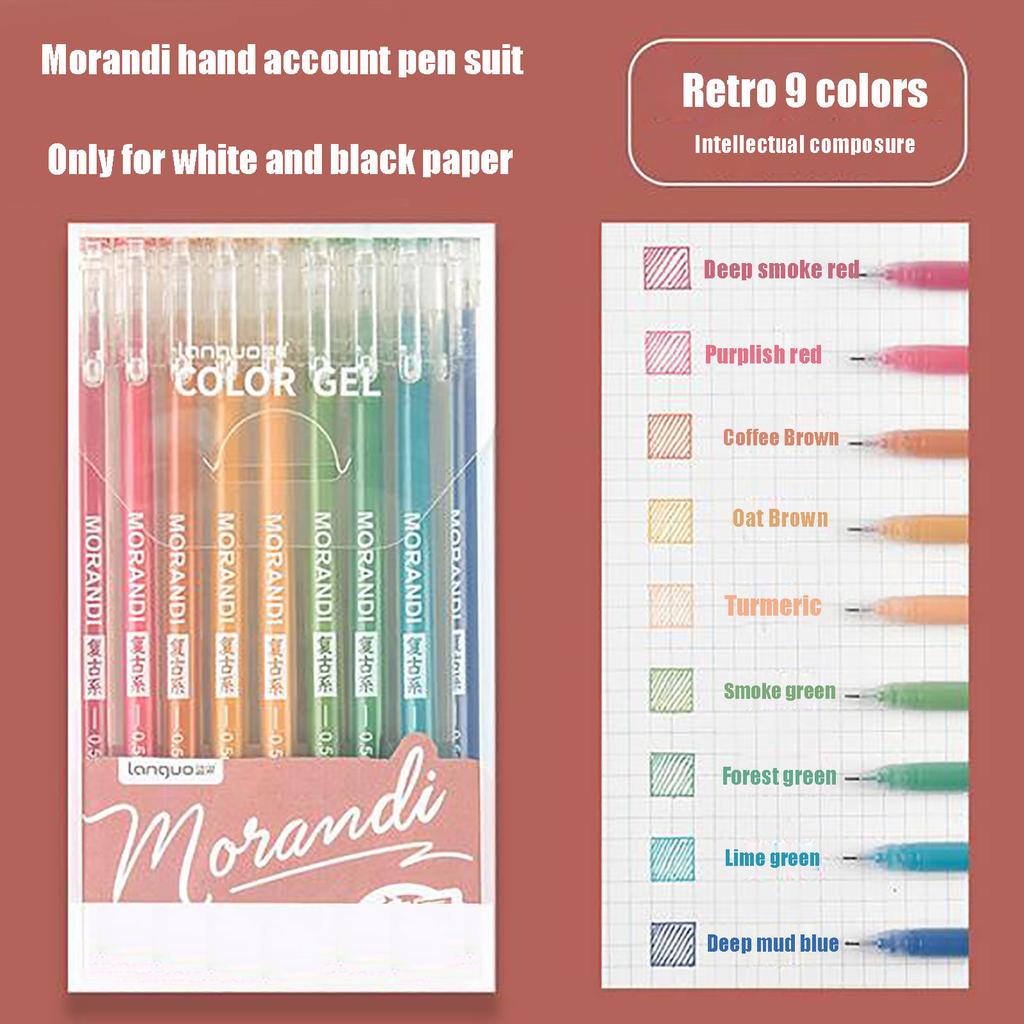Multi-color Pens Large-capacity Color Pens 9 Sets Of Stationery 10ml