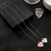 Ожерелье из титановой стали, женское, сладкое, прохладное, с подвеской «Любовь», хип-хоп, свежая уличная длинная цепочка для свитера
