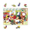 Tenyo Disney Mickey Mouse Child Puzzle Set 40, 60, 80 Pieces Antibacterial Coating Storage Cover for Kids 3 Years and Up