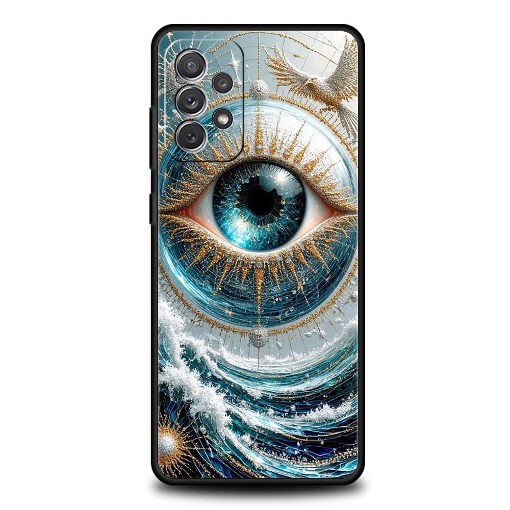 Модный Чехол для Телефона с Накладными Ресницами для Samsung Galaxy A55 A35 A15 A14 A13 A25 A54 A51 A71 A72 A73 A32 A52 A41 5G Мягкий ТПУ Корпус