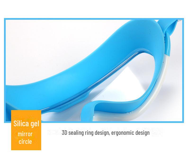 Детские водонепроницаемые противотуманные очки для плавания HD с большой оправой для мальчиков и девочек