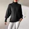 Women's Casual, Fashionable, Comfortable, Solid Color, Minimalist Top, High Collar, Turtleneck Sweatermin