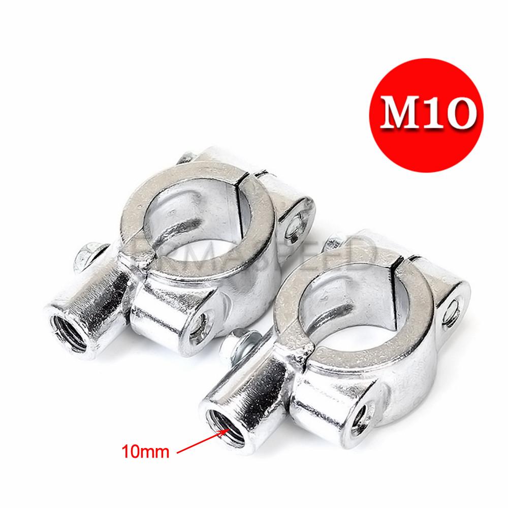 Пара 7/8 "22 мм мотоциклетный руль, зажим для крепления зеркала, алюминиевый 8 мм/10 мм, держатель для зеркала заднего вида, адаптер для скутера