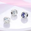 925 Sterling Silver Murano Glass Red Beads Blue Pink Purple Round Charm Plata De Ley 925 For Original  Bracelet Jewelry