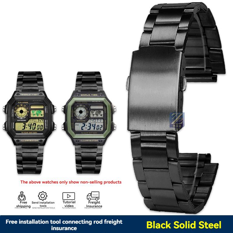 Для Casio 3299 AE-1200 AE-1200WH AE1300 Модифицированный Корпус Часов из Нержавеющей Стали 304 Корпус AE1200 Полностью Металлический Корпус Стальной Ремешок