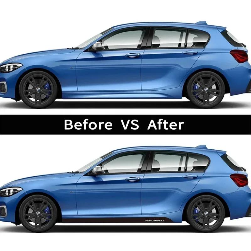 Для BMW E90 E92 E93 F20 F21 F30 F31 F32 F33 F34 F15 F10 F01 F11 F02 G30 M Performance Боковая юбка Пороги Полосы Наклейки на кузов