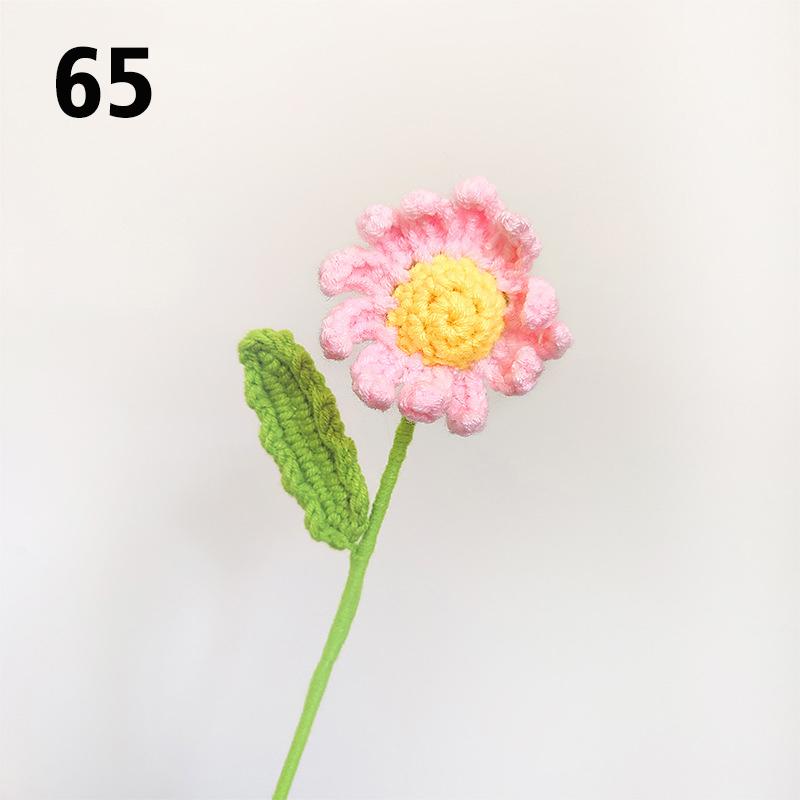 Подарок на День Учителя Подсолнух Вязаный Цветок Вязаный Цветок Ручной Работы Букет Домашний