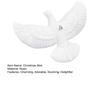Christmas Bird Ornaments Artificial White Peace Bird Hanging Decoration for Xmas Tree Wreath Holiday Party Decor