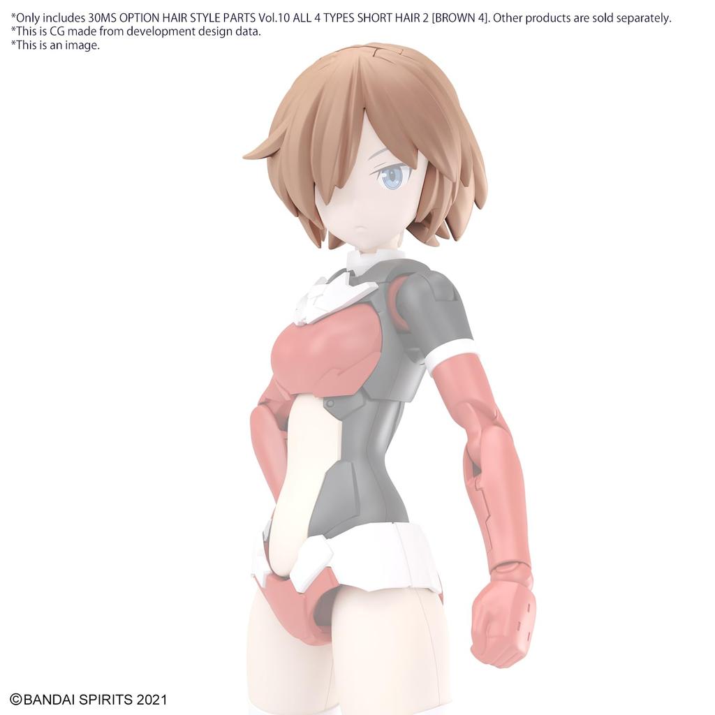 30MS Дополнительные части прически Том 10 Все 4 типа (BOX) Пластиковая модель с цветовой маркировкой.