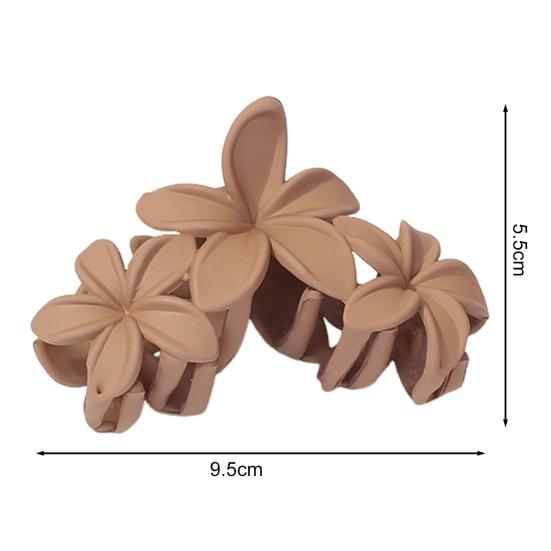 Женский пластиковый коготь для волос в форме цветка ярких цветов, заколка для волос, противоскользящий дизайн, прочный захват, коготь для волос, заколка для волос на затылке, головные уборы