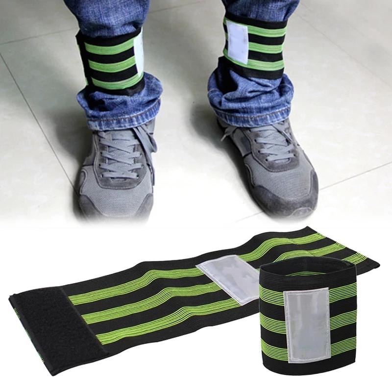 2 пары велосипедных ремней, защитные брюки для велосипеда, ремень для ног, велосипедный ремень, легкая завязка, фиксированные брюки с ночным предупреждением