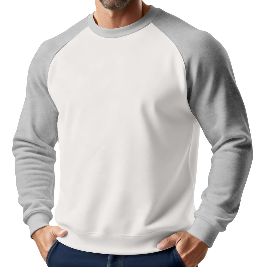 Men's Christmas Raglan Crewneck Fleece Sweatshirt