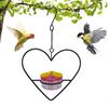Hanging Hummingbird Feeder for Outdoors Circular Love Heart Bird Feeder with 3 Feeding Ports Ant And Bee Proof Hummingbird Feeder for Porch Patio