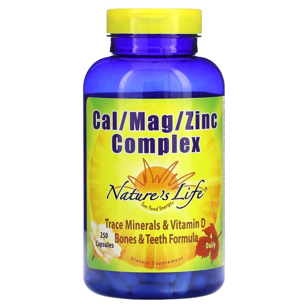 Nature's Life Cal/Mag/Zinc Complex, 250 Capsules