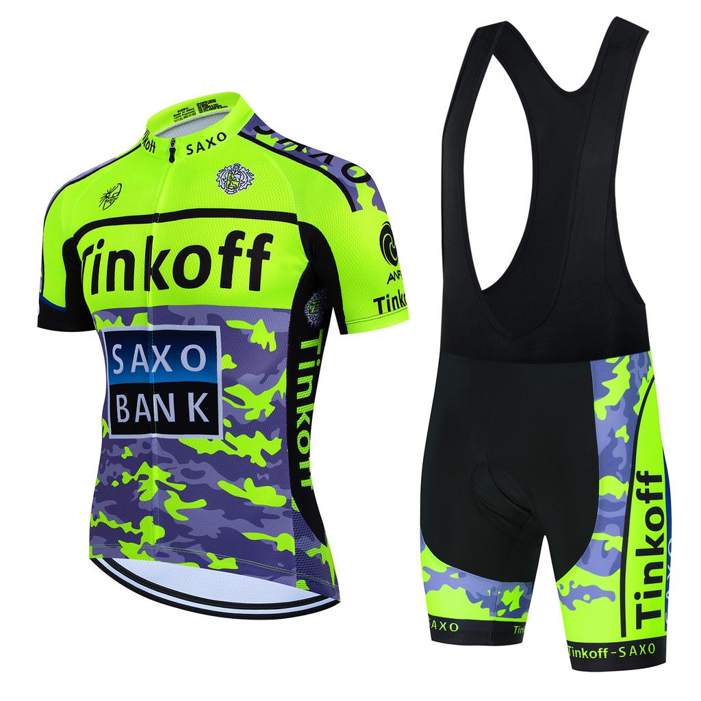 2026Tinkoff saxo bank Велосипедный костюм Дышащая велофутболка Летняя велоодежда Одежда для катания на горном велосипеде Триатлон