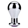 Tibemi Anal Plug for Men and Women Anal Beads Balloon Shaped with Jewelry Decorated On the Base Anal Hanging Metal Adult Goods Purple (L)