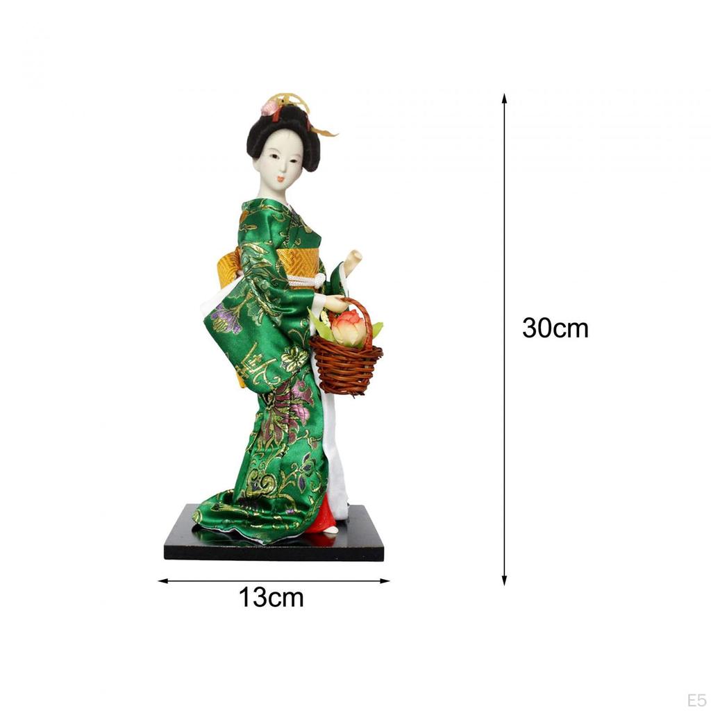 Этнические японские куклы-гейши, кимоно, 12 дюймов, украшение, статуя девушки, скульптура для стола